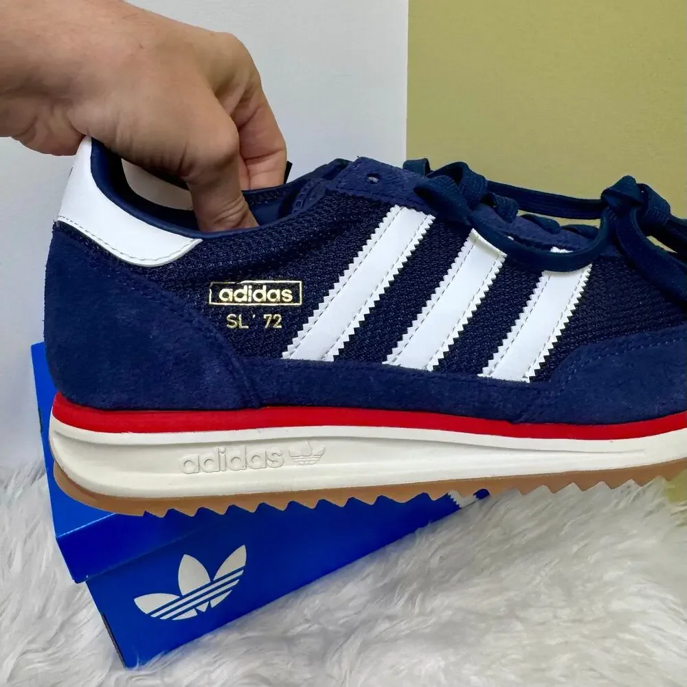 Adidas SL 72 RS Retro Sneakers Blue Red White JQ9797 Patriotic Americana Men 7.5